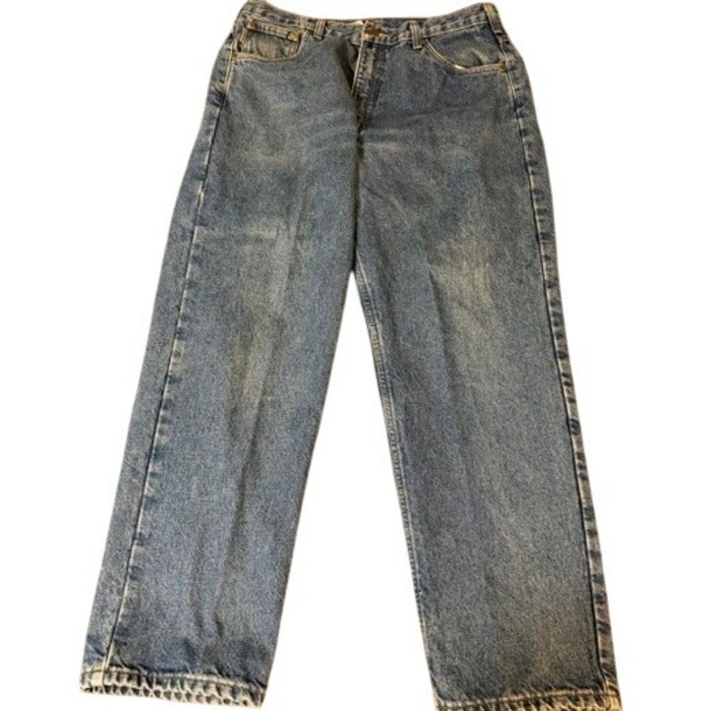 Carhartt Jeans Men 36x30 Blue B172 DST Relaxed Fit Flannel Lined Workwear Denim